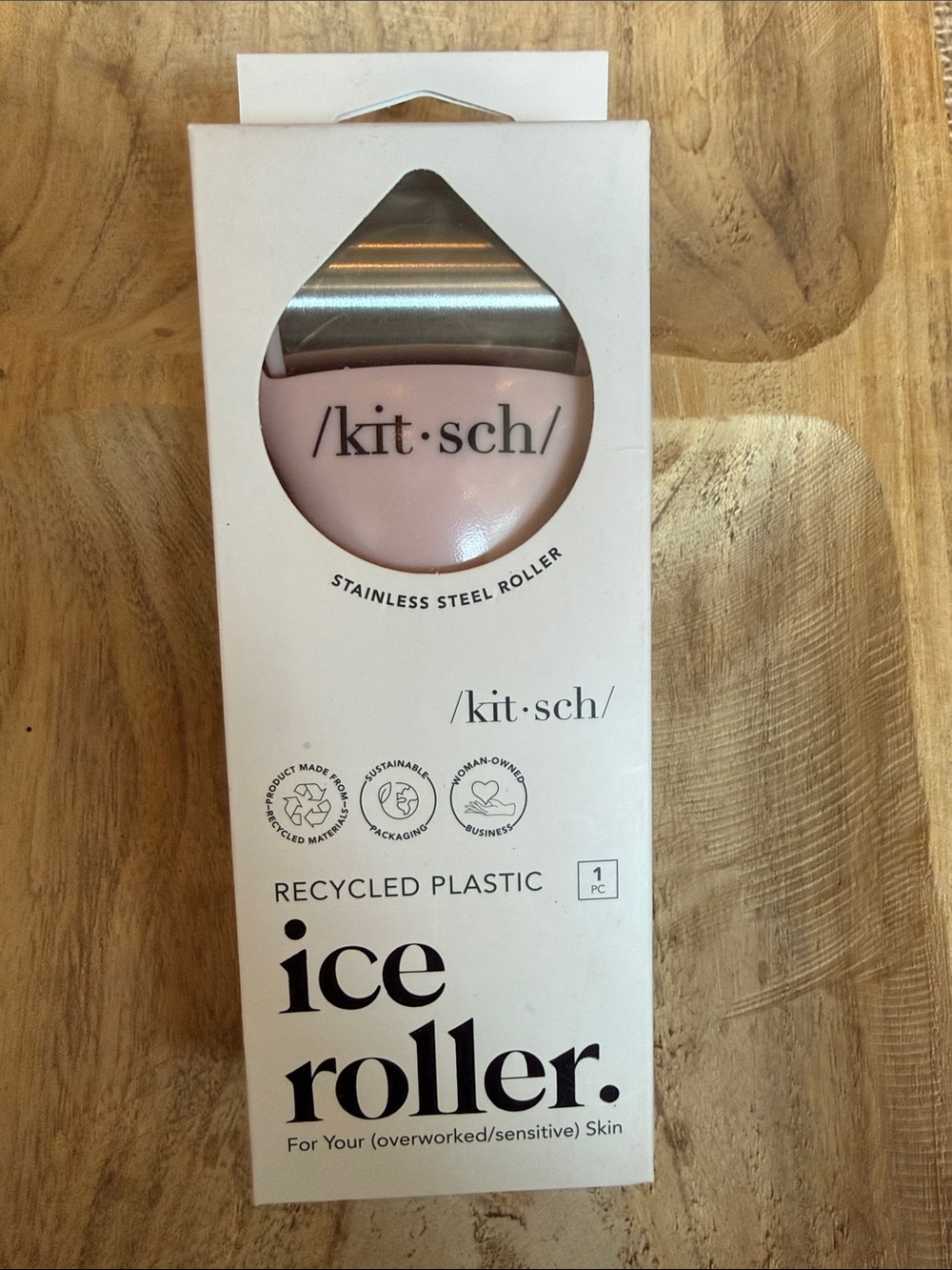 Kitsch Stainless Steel Ice Roller - Pink